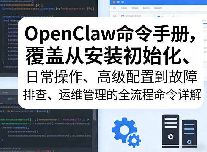 OpenClaw命令手册，覆盖从安装初始化、日常操作、高级配置到故障排查、运维管理的全流程命令详解-数智网创