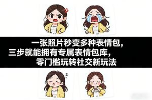 一张照片秒变多种表情包，三步就能拥有专属表情包库，零门槛玩转社交新玩法【文档】-数智网创