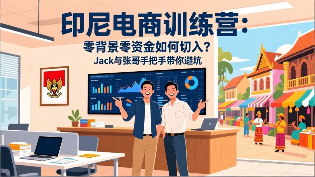 印尼电商训练营：零背景零资金如何切入？Jack与张哥手把手带你避坑-数智网创