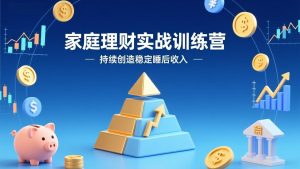 家庭理财实战训练营：从0到1建体系，三阶进阶层层递进，助你持续创造稳定睡后收入-数智网创