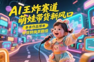 AI王炸赛道，萌娃带货新风口，条条作品爆单，带货转换率翻倍，核心逻辑拆解-数智网创