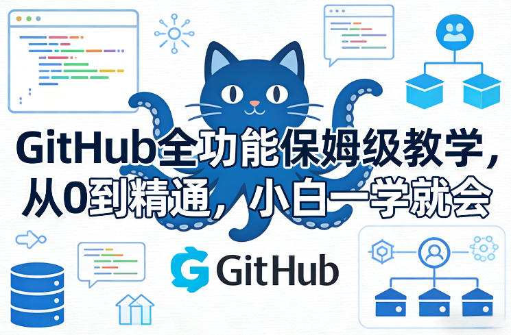 GitHub全功能保姆级教学,从0到精通,小白一学就会-数智网创