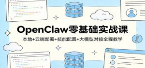 OpenClaw零基础实战课：本地+云端部署+技能配置+大模型对接全程教学-数智网创