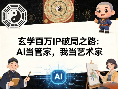 玄学百万IP破局之路：AI当管家，我当艺术家-数智网创