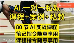 AI指令实战课，课程+案例，80节AI实战课程，笔记指令随意享用，课程指令随意享用(更新26年3月)-数智网创