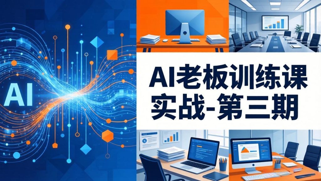 AI老板训练课实战-第三期：AI+内容应用落地教学，从0到1打通AI变现完整路径-数智网创