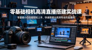 零基础相机高清直播间搭建实战课，小白也能轻松上手，快速搭建出高清专业的直播间-数智网创