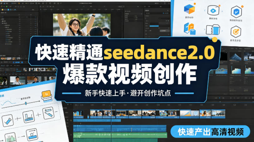 快速精通seedance2.0爆款视频创作，快速产出高清视频，避开大量创作坑点，新手也能快速上手-数智网创