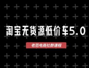淘宝无货源价车5.0，​2026最新VIP淘宝无货源课程，1688代发，蓝海选品，零成本创业首选(更新26年4月)-数智网创