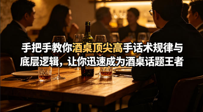 付费文章:手把手教你酒桌顶尖高手话术规律与底层逻辑,让你迅速成为酒桌话题王者(二十年全网独家经验分享)-数智网创