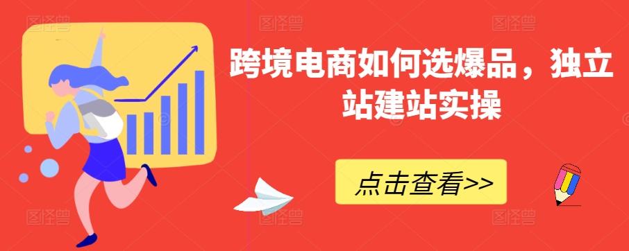 跨境电商如何选爆品，独立站建站实操-数智网创