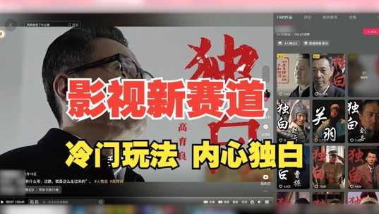 最新影视解说玩法,人物独白,30天涨粉24万+,全流程拆解【揭秘】-数智网创