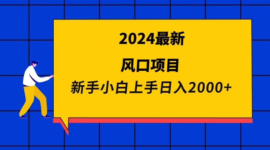 (9483期)2024最新风口项目 新手小白日入2000+-数智网创