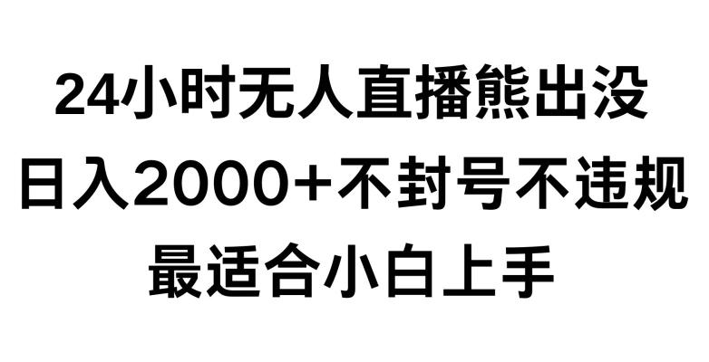 快手24小时无人直播熊出没,不封直播间,不违规,日入2000+,最适合小白上手,保姆式教学【揭秘】-数智网创
