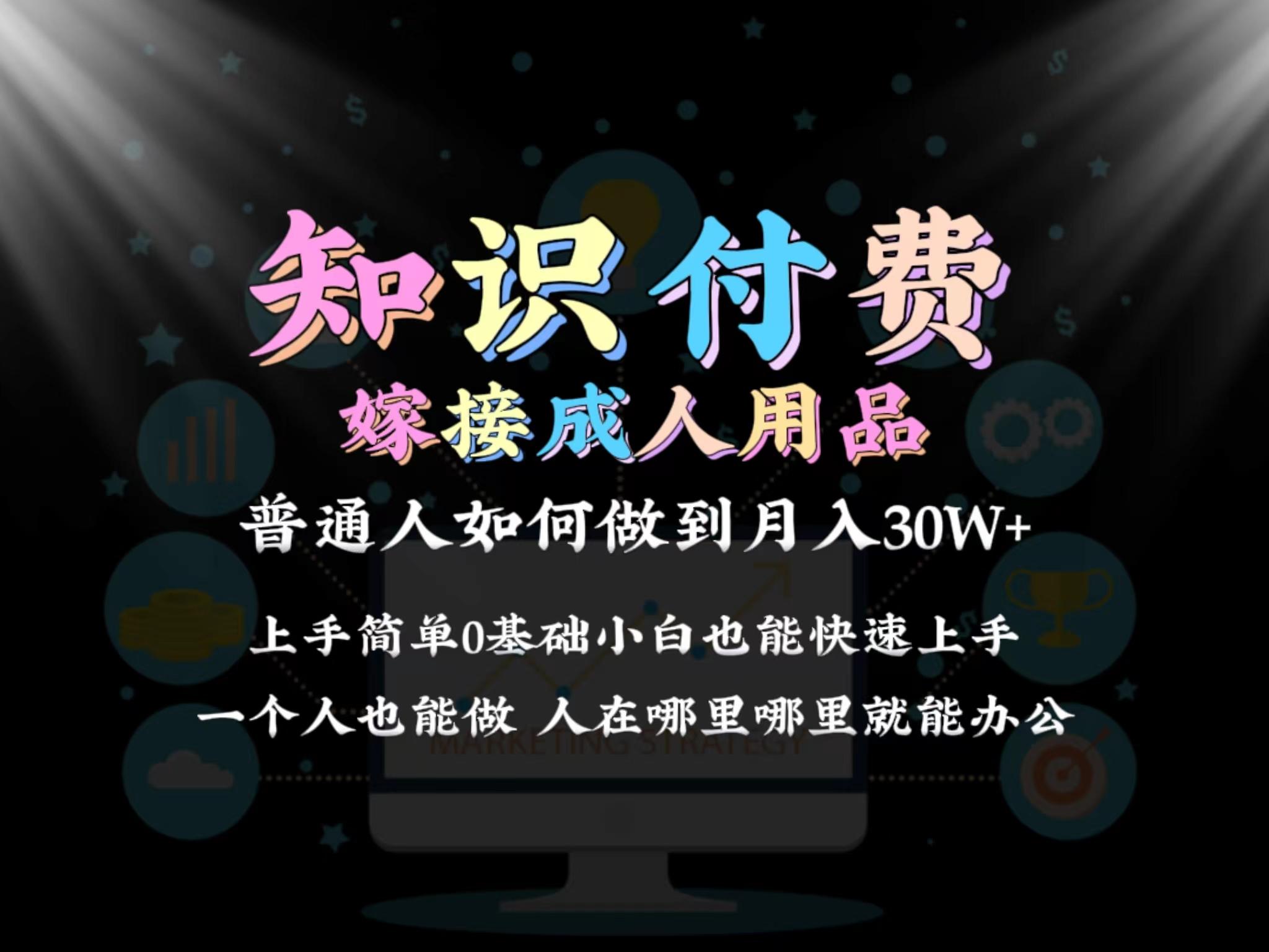 2024普通人做知识付费结合成人用品如何实现单月变现30w 保姆教学1.0-数智网创