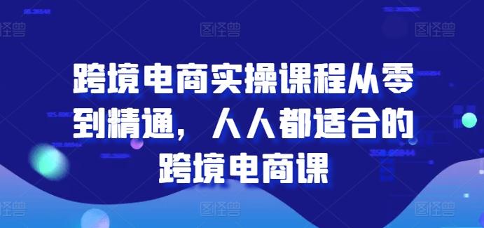 跨境电商实操课程从零到精通，人人都适合的跨境电商课-数智网创