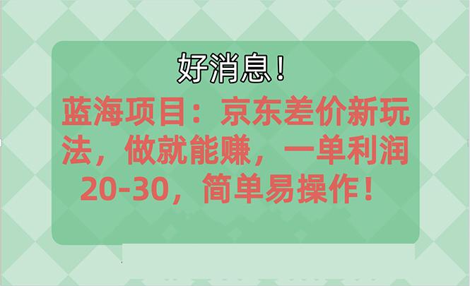 越早知道越能赚到钱的蓝海项目：京东大平台操作，一单利润20-30，简单…-数智网创