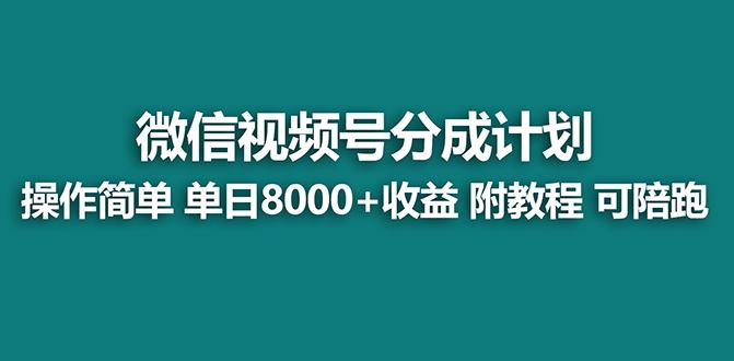 【蓝海项目】视频号分成计划最新玩法，单天收益8000+，附玩法教程，24年…-数智网创