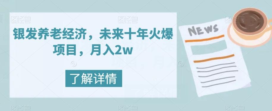 银发养老经济，未来十年火爆项目，月入2w【揭秘】-数智网创
