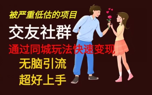 【无脑引流】同城搭子交友社群玩法教学-数智网创