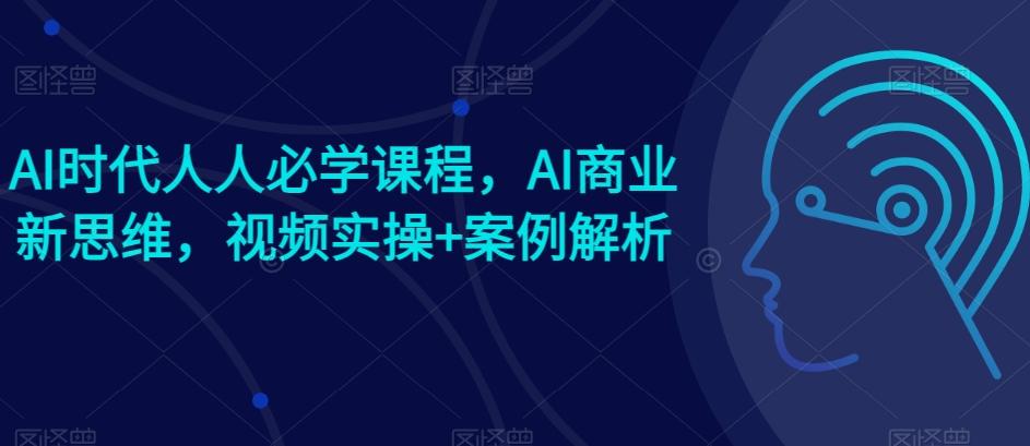 AI时代人人必学课程，AI商业新思维，视频实操+案例解析【赠AI商业爆款案例】-数智网创
