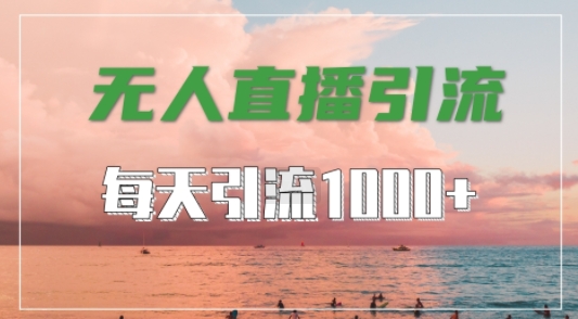 抖音快手视频号全平台通用，无人直播引流法，超暴力引流1000+高质量精准创业粉【揭秘】-数智网创