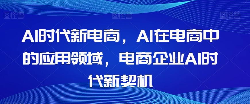 Al时代新电商，Al在电商中的应用领域，电商企业AI时代新契机-数智网创