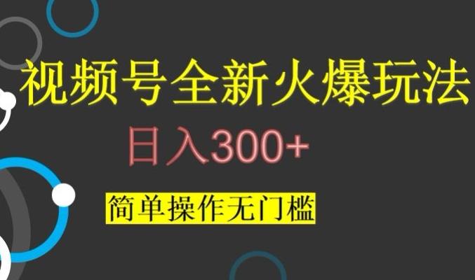 视频号最新爆火玩法，日入300+，简单操作无门槛【揭秘】-数智网创