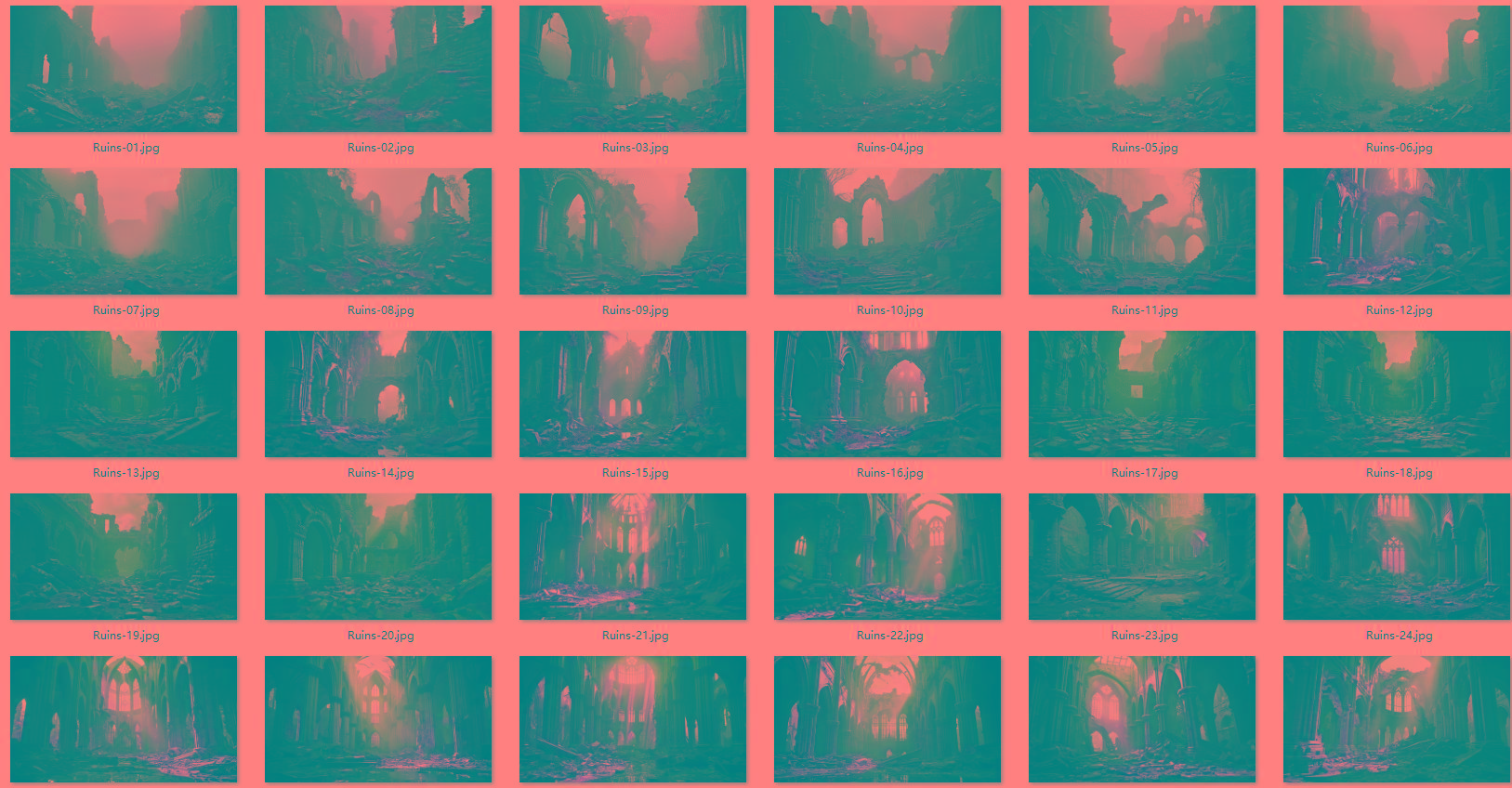 1600张科幻外星恐怖战争废墟环境背景 5K高清图片素材-数智网创