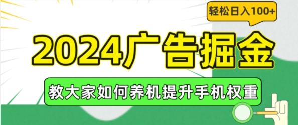 2024广告掘金，教大家如何养机提升手机权重，轻松日入100+【揭秘】-数智网创