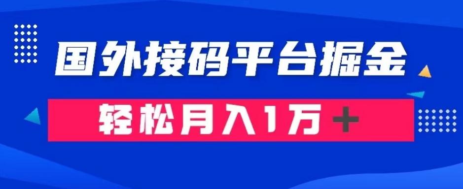 通过国外接码平台掘金：成本1.3，利润10＋，轻松月入1万＋【揭秘】-数智网创