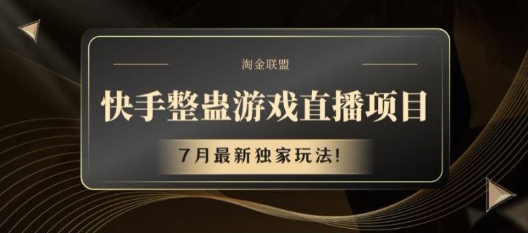 快手整蛊游戏直播项目,7月最新独家玩法【揭秘】-数智网创