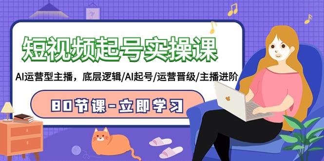 (9470期)短视频起号实操课，AI运营型主播，底层逻辑/AI起号/运营晋级/主播进阶/80节-数智网创