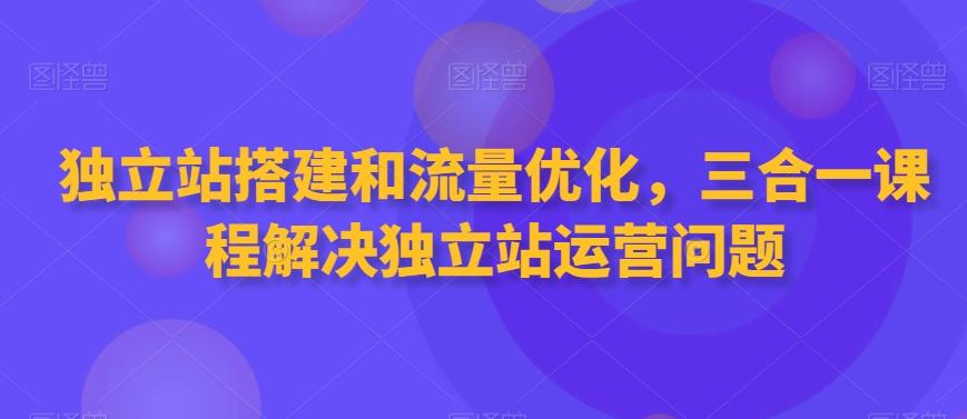 独立站搭建和流量优化，三合一课程解决独立站运营问题-数智网创