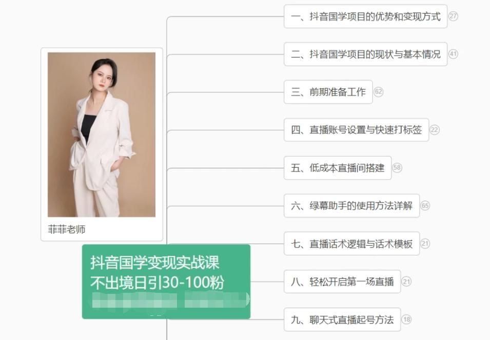 抖音国学变现项目:不出境日引30-100粉实战课程-数智网创