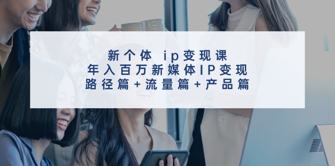 新个体ip变现课,年入百万新媒体IP变现,路径篇+流量篇+产品篇-数智网创