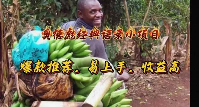 奥德彪经典语录小项目，爆款推荐，易上手，收益高-数智网创