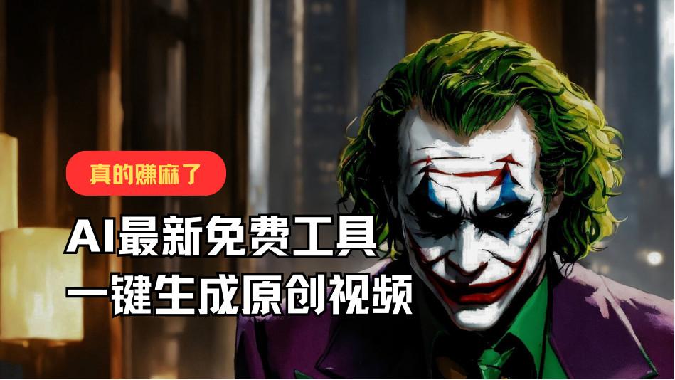 最新免费AI工具，一键生成原创视频，佛系搬运，轻松月入10000+！-数智网创