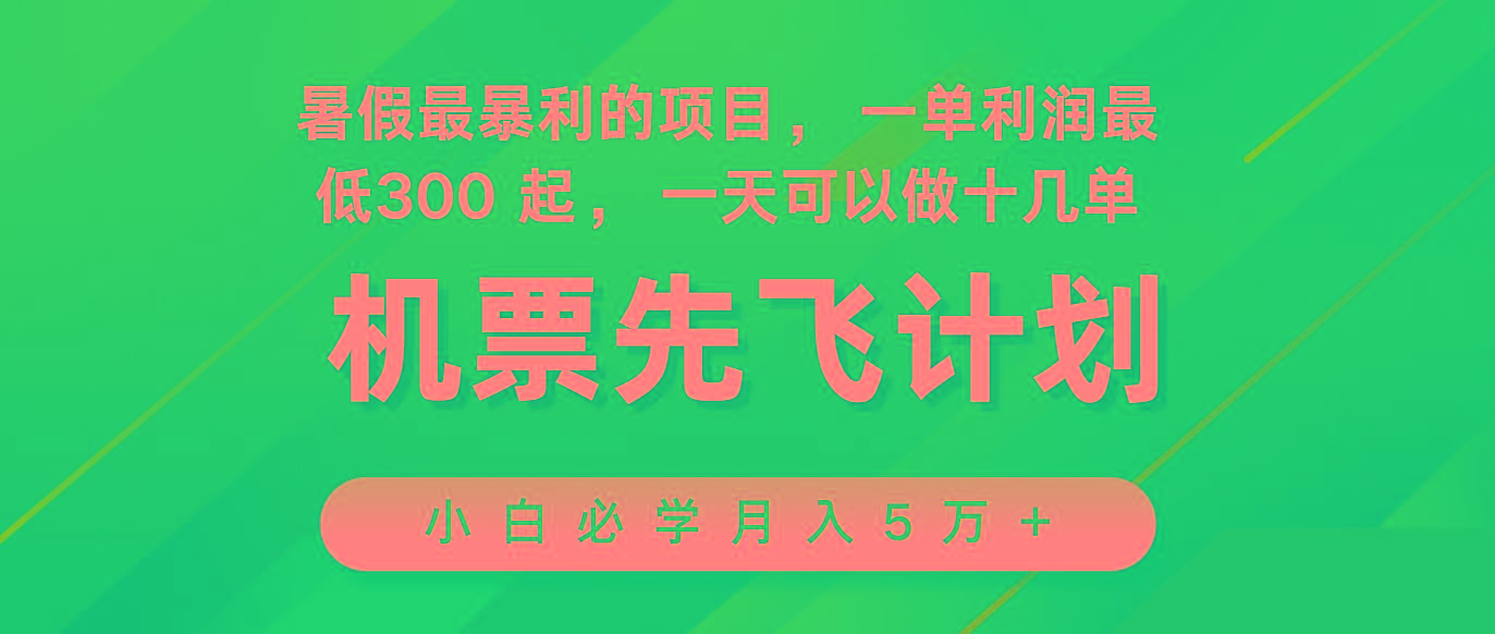 2024暑假最赚钱的项目，市场很大，一单利润300+，每天可批量操作-数智网创