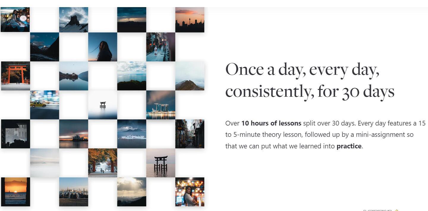 网红摄影师Pat Kay – 30天摄影基础知识加速器教程-30节课-中英字幕-数智网创