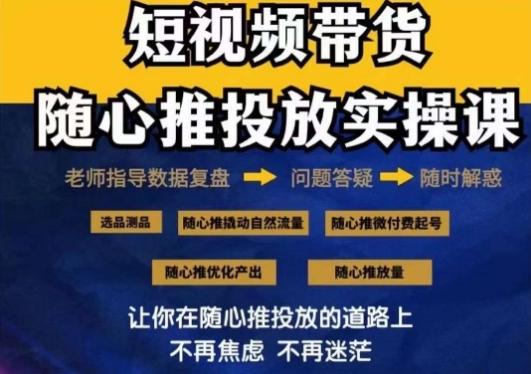 2024好物分享随心推投放实操课，随心推撬动自然流量/微付费起号/优化产出-数智网创