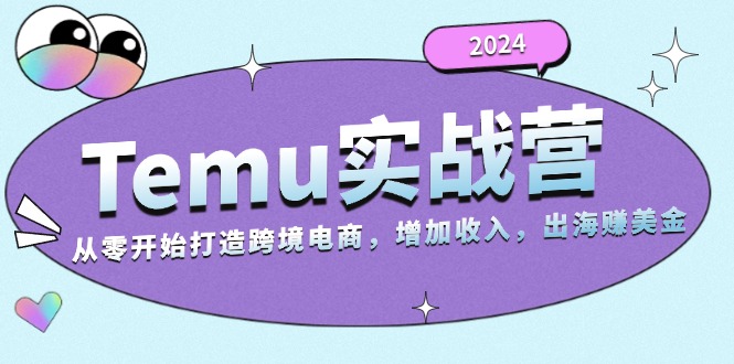 2024Temu实战营：从零开始打造跨境电商，增加收入，出海赚美金-数智网创
