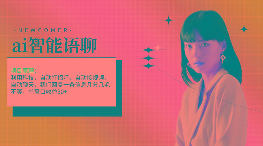 ai智能语聊，单窗口30+单机500+，无脑干！！！-数智网创