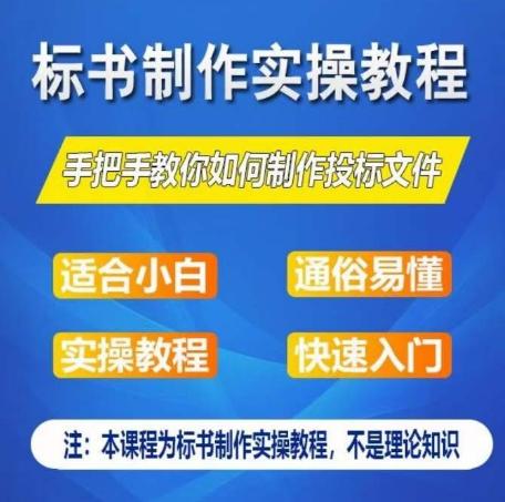 标书制作实操教程，手把手教你如何制作授标文件，零基础一周学会制作标书-数智网创