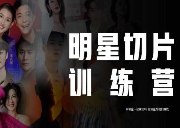 王子·明星切片线上训练营(2023),和明星一起拿红利,让明星为我们赚钱-数智网创