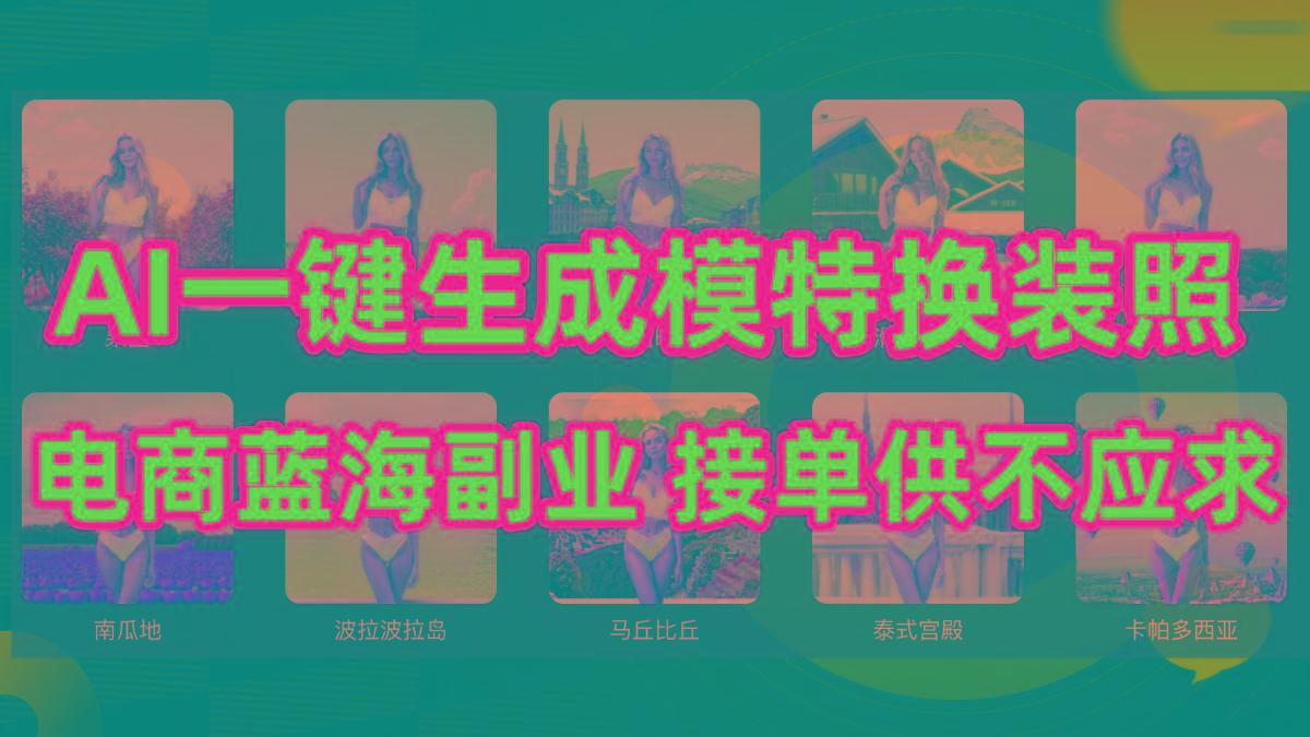 (9616期)AI制作一键生成模特换装照，电商蓝海副业供不应求-数智网创