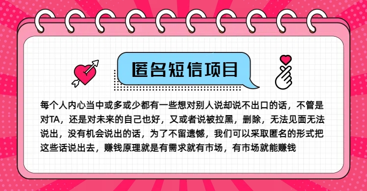 冷门小众赚钱项目，匿名短信，玩转信息差，月入五位数【揭秘】-数智网创