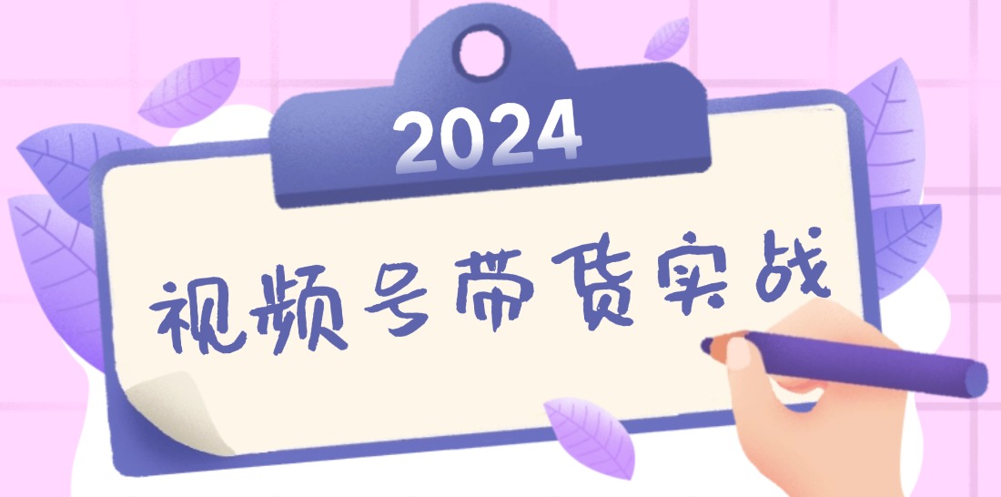 2024视频号最新带货实战课：无人直播/书单号卖货/个人IP口播 (附资料素材-数智网创