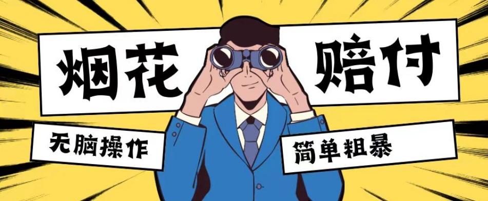 最新蓝海玩法,烟花爆竹赔付,单订单赔付200-500无脑操作【仅揭秘】-数智网创