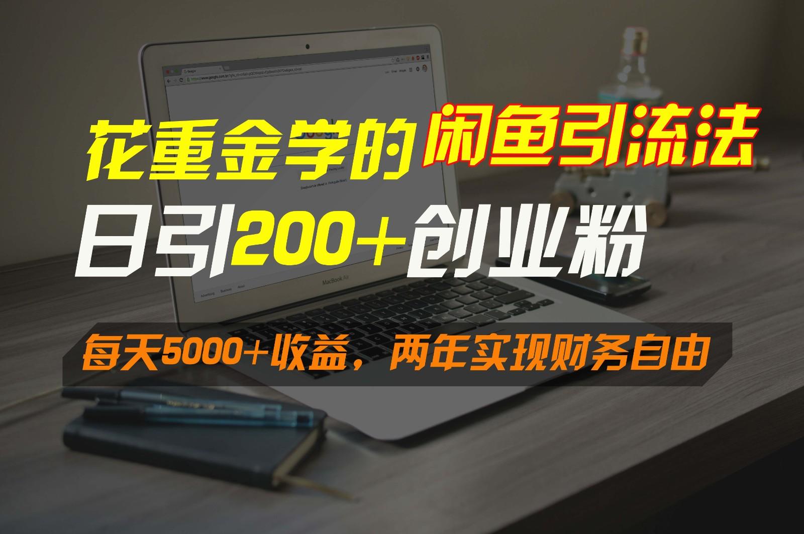 花重金学的闲鱼引流法，日引流300+创业粉，每天5000+收益，两年实现财务自由-数智网创